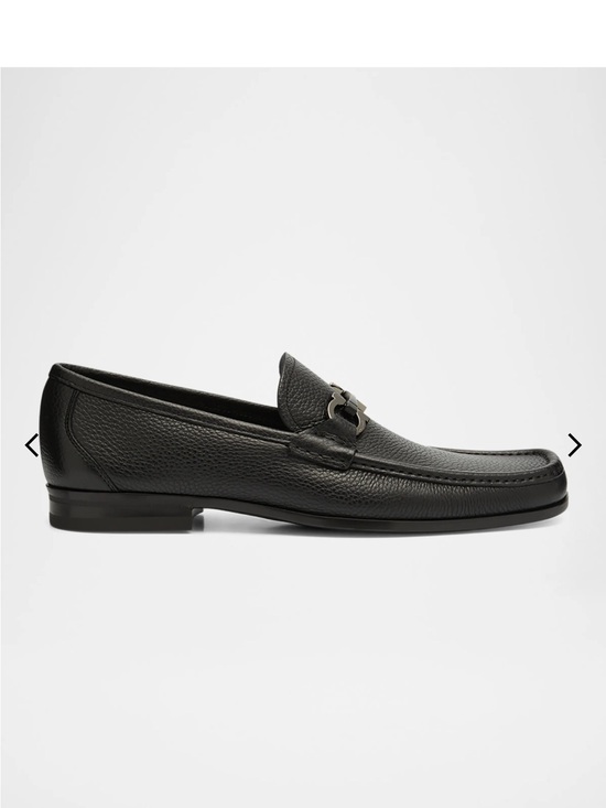 Salvatore Ferragamo Black Leather Bit Loafers